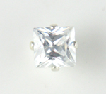 cz square earrings